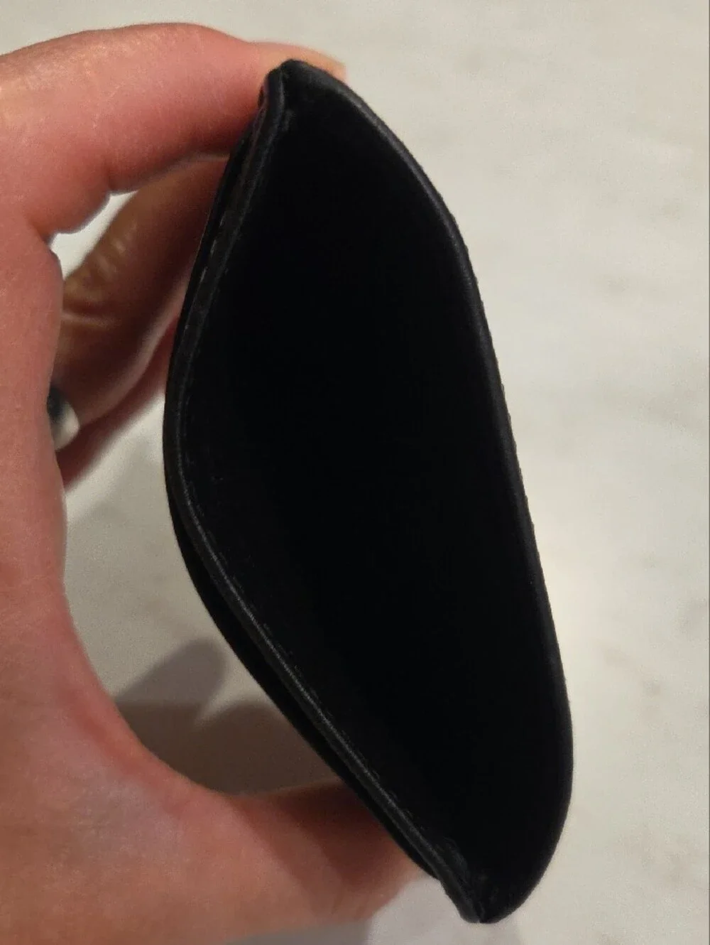 Coach Black Leather Card Holder With Clip